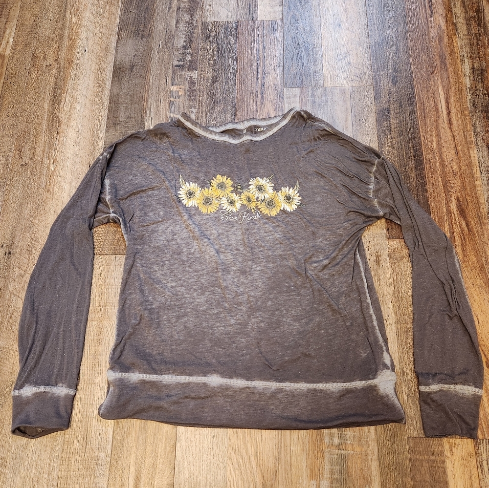 Maurices Bee Kind Burnout Long Sleeve T-Shirt